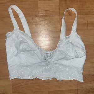 Forever 21 white bralette, size small